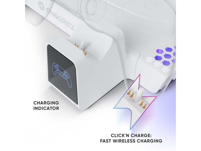 Oniverse Nexus 5 Cooling and charging stand - White (PS5/ PS5 Slim) - Miscellaneous Zubehör für Spielkonsole - Sony PlayStation