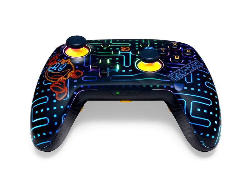 PowerA Verbesserter kabelloser Controller für Nintendo Switch mit Lumectra - PAC-MAN™ Neon Arcade - Wireless Controller - Ninten