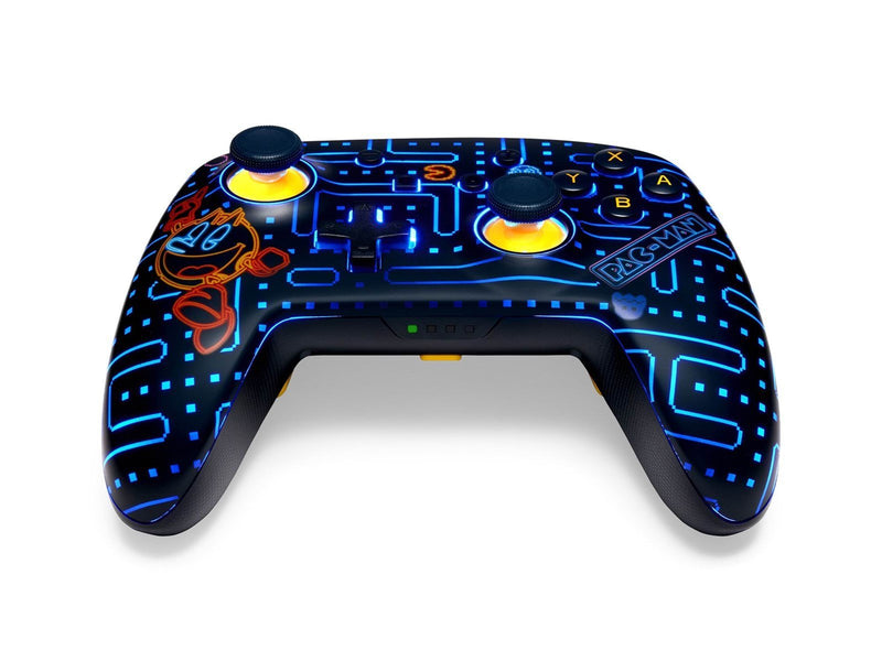 PowerA Verbesserter kabelloser Controller für Nintendo Switch mit Lumectra - PAC-MAN™ Neon Arcade - Wireless Controller - Ninten