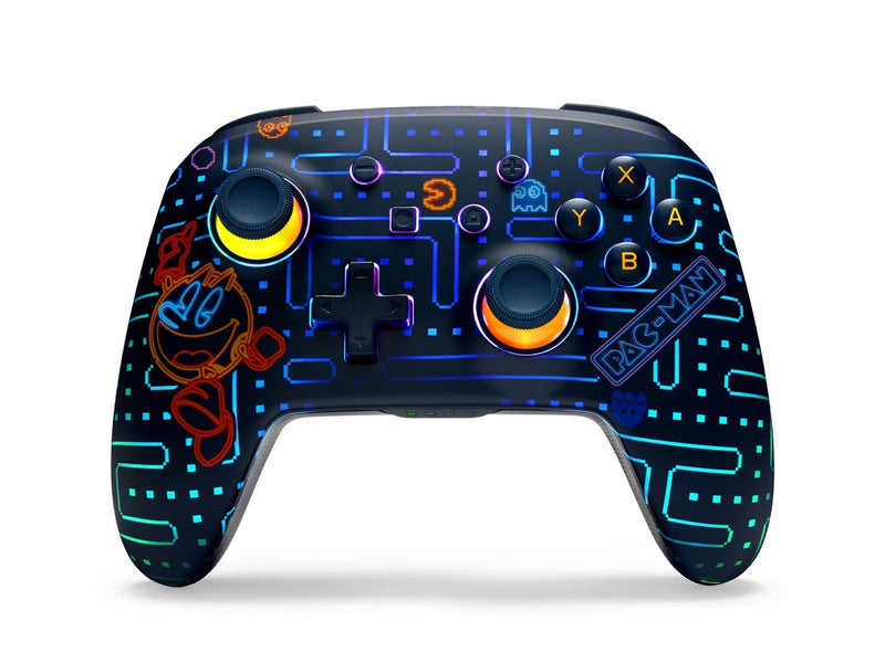 PowerA Verbesserter kabelloser Controller für Nintendo Switch mit Lumectra - PAC-MAN™ Neon Arcade - Wireless Controller - Ninten