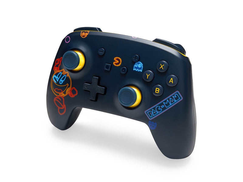 PowerA Verbesserter kabelloser Controller für Nintendo Switch mit Lumectra - PAC-MAN™ Neon Arcade - Wireless Controller - Ninten