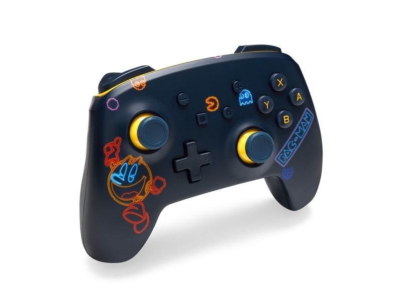 PowerA Verbesserter kabelloser Controller für Nintendo Switch mit Lumectra - PAC-MAN™ Neon Arcade - Wireless Controller - Ninten