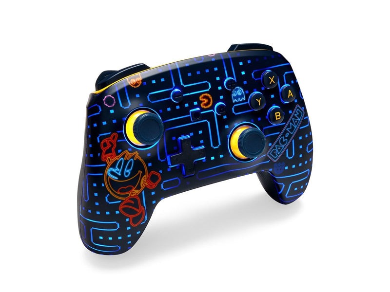 PowerA Verbesserter kabelloser Controller für Nintendo Switch mit Lumectra - PAC-MAN™ Neon Arcade - Wireless Controller - Ninten