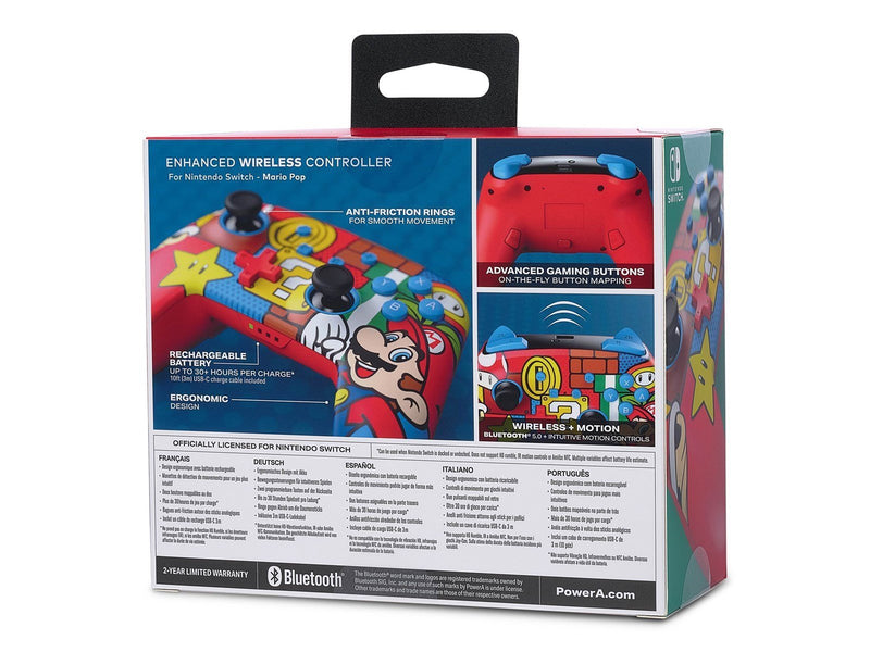 PowerA Verbesserter kabelloser Controller für Nintendo Switch - Mario Pop