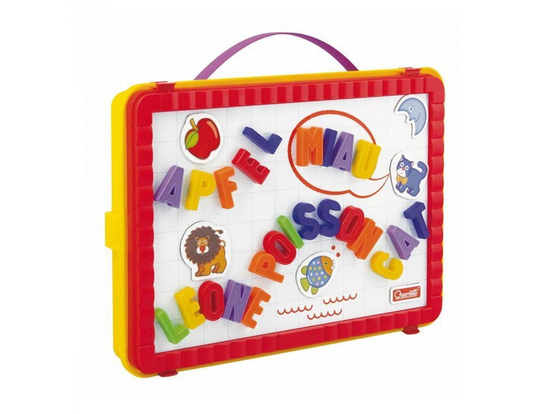 Quercetti - Magnetic Board Letters in Storage Case