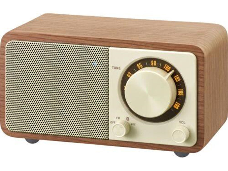 Sangean Genuine Mini WR-7 FM Radio Walnut - AM/FM