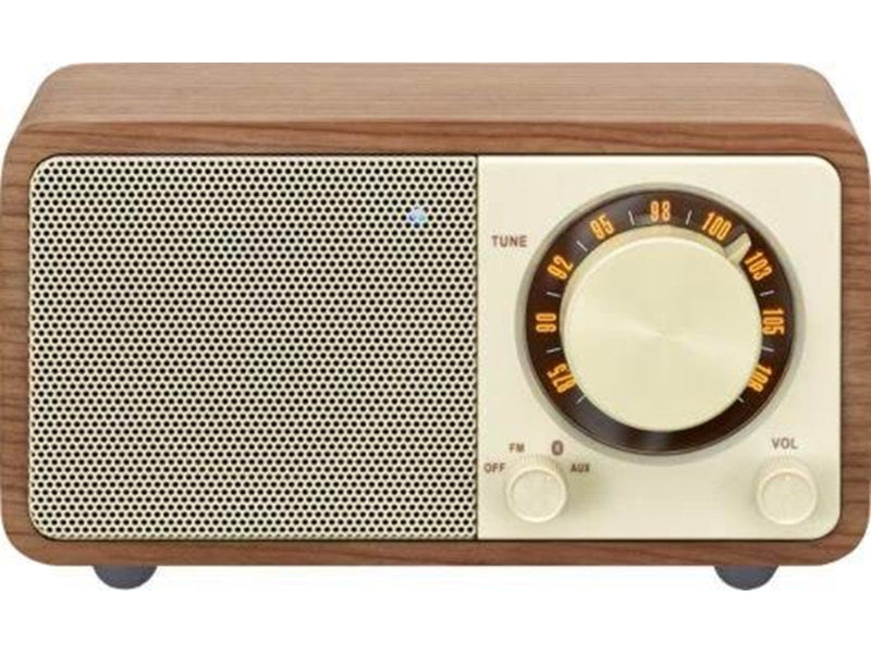 Sangean Genuine Mini WR-7 FM Radio Walnut - AM/FM