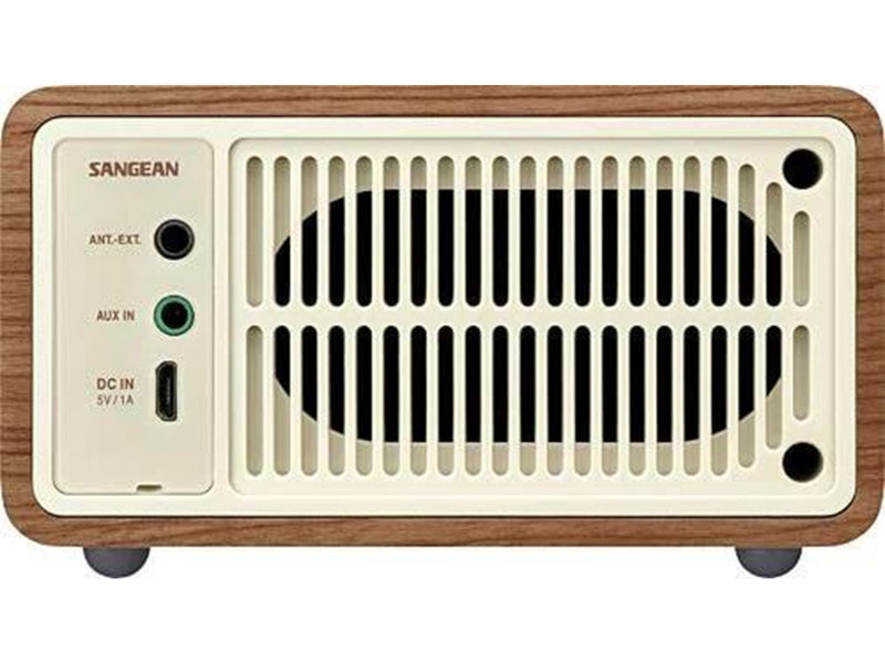 Sangean Genuine Mini WR-7 FM Radio Walnut - AM/FM
