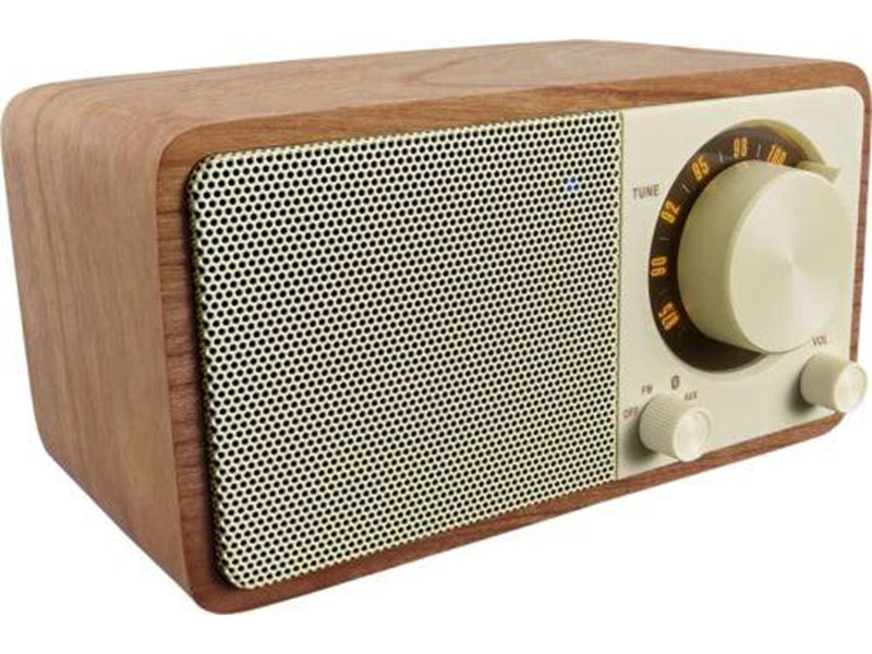 Sangean Genuine Mini WR-7 FM Radio Walnut - AM/FM