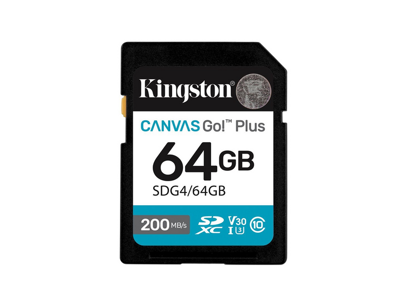 Kingston Canvas Go! Plus SD - 200MB/s - 64GB