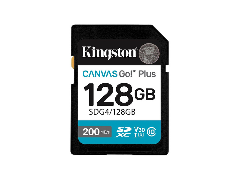 Kingston Canvas Go! Plus SD - 200MB/s - 128GB