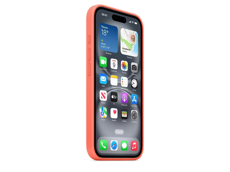 Apple iPhone 16 Silicone Case with MagSafe - Tangerine