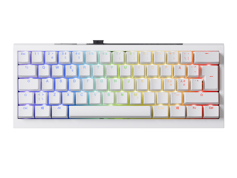 Ducky One X - Mini 60% - Gaming Tastaturen - Nordisch - Weiss