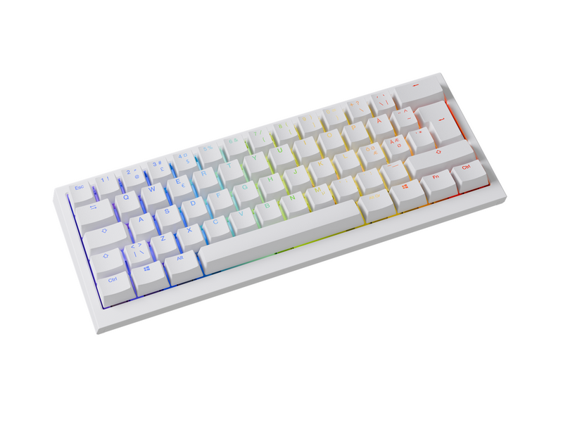Ducky One X - Mini 60% - Gaming Tastaturen - Nordisch - Weiss