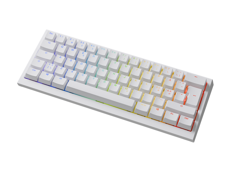 Ducky One X - Mini 60% - Gaming Tastaturen - Nordisch - Weiss