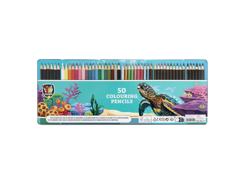 Grafix - Colored pencils in tin box 50 pcs.