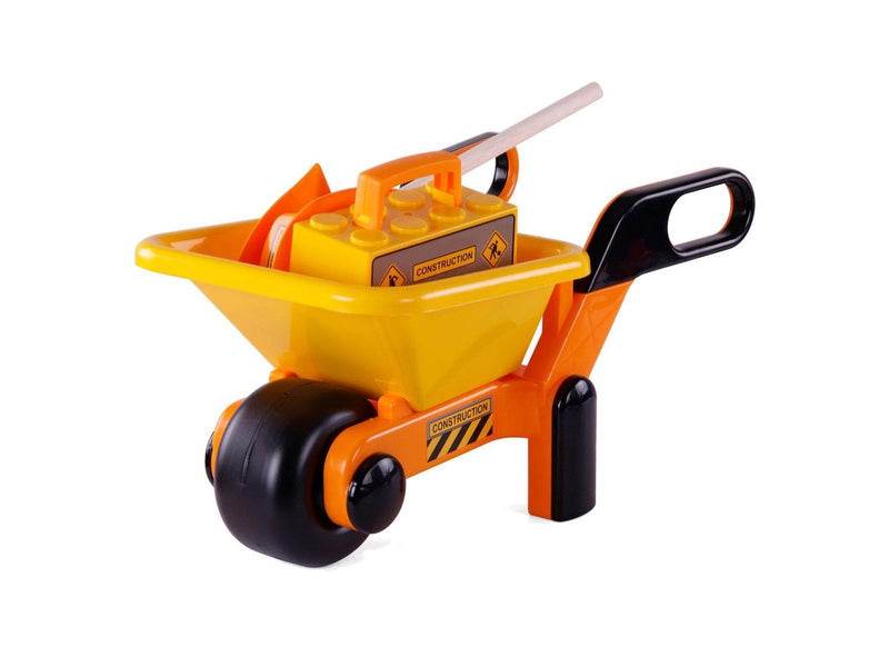 Cavallino Toys - Cavallino Wheelbarrow Yellow with Tools and Helmet 6 pcs.