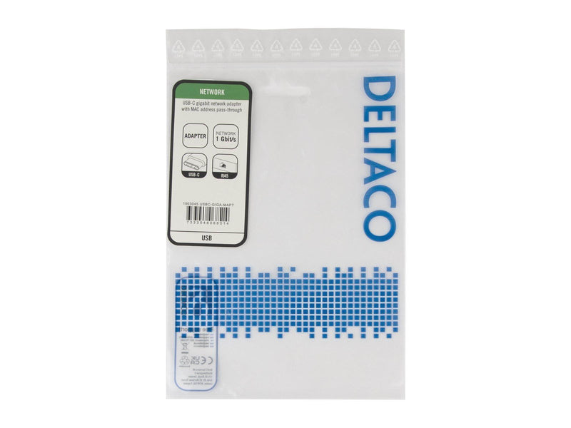 Deltaco - network adapter - USB-C 3.1 - 10/100/1000Base-T(X) x 1