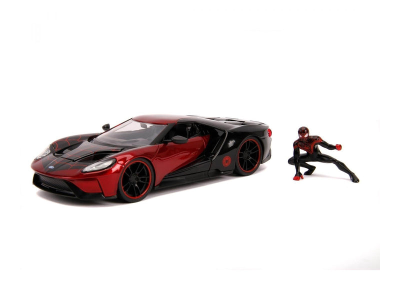 Jada Toys Jada Marvel Miles Morales Spiderman with 2017 Ford GT Car 1:24