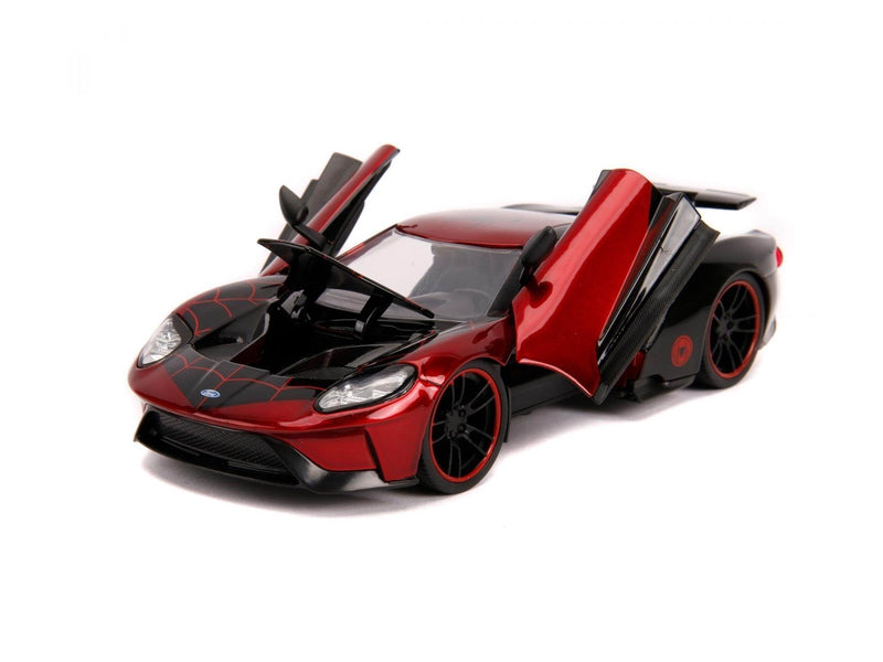 Jada Toys Jada Marvel Miles Morales Spiderman with 2017 Ford GT Car 1:24