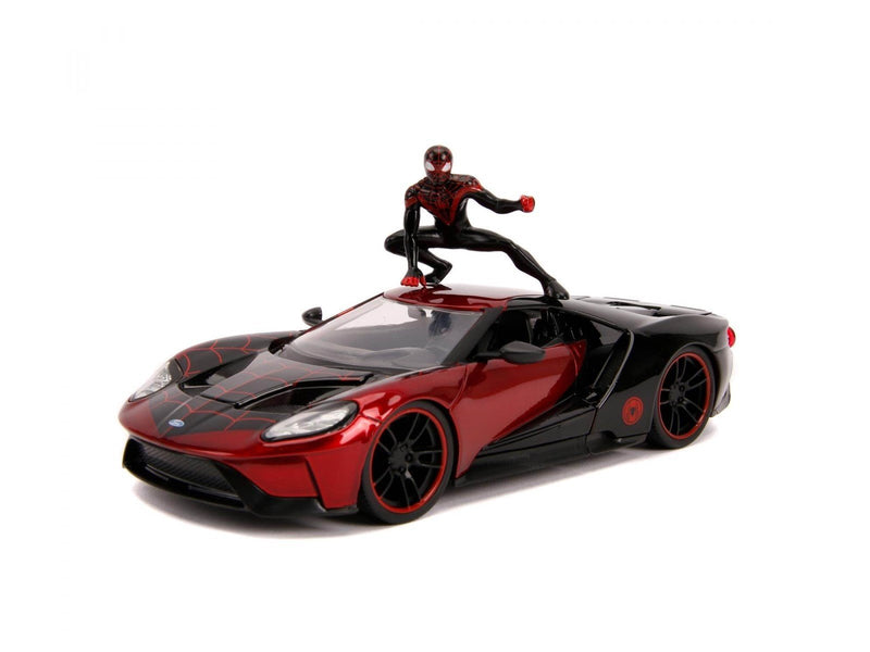Jada Toys Jada Marvel Miles Morales Spiderman with 2017 Ford GT Car 1:24