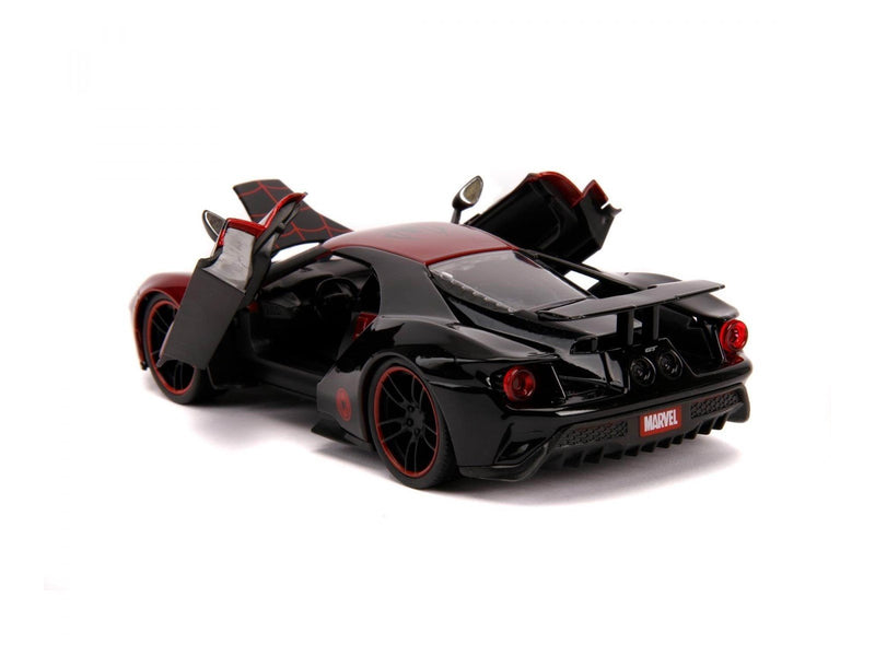Jada Toys Jada Marvel Miles Morales Spiderman with 2017 Ford GT Car 1:24
