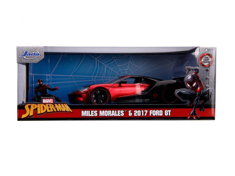 Jada Toys Jada Marvel Miles Morales Spiderman with 2017 Ford GT Car 1:24