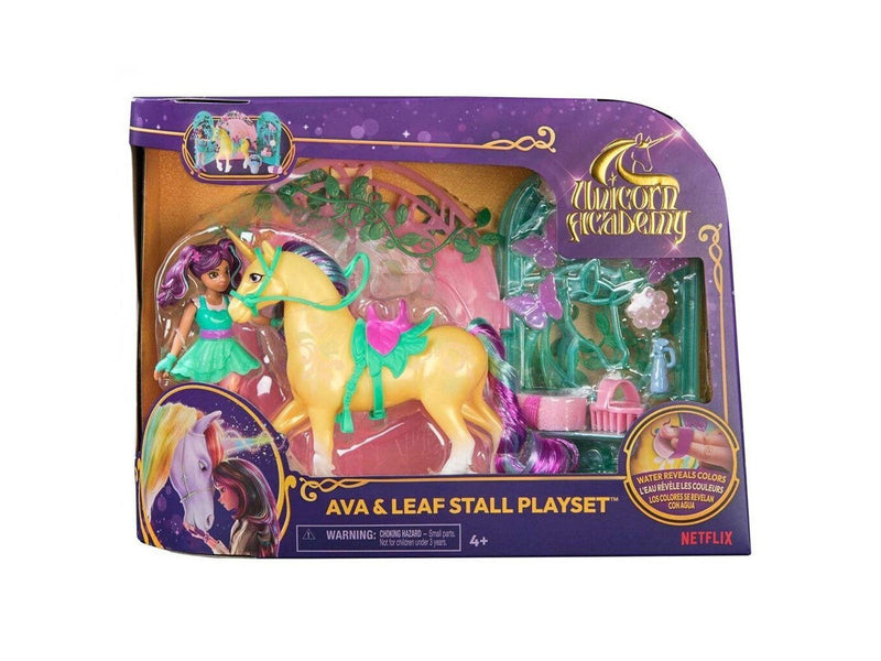 Unicorn Academy Ava & Leaf Stall Playset