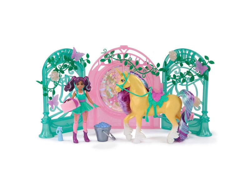 Unicorn Academy Ava & Leaf Stall Playset