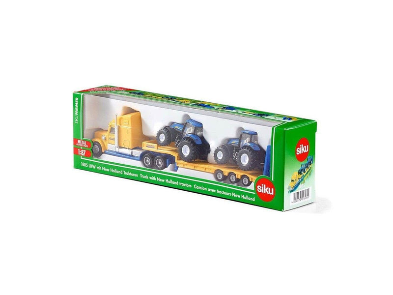 SIKU 1:87 Truck With New Holland Tractors