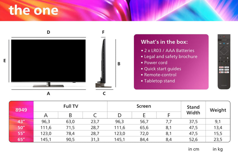 Philips 43PUS8949 4K UHD Smart TV 109,2 cm (43')