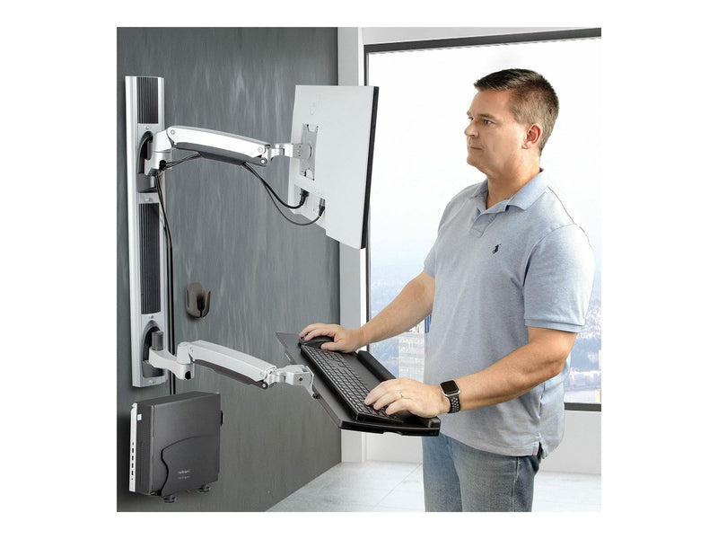 StarTech.com Wall Mount Workstation VESA Mount For 32" Monitors 10 kg Up to 27" / 32" (ultra-wide) 100 x 100 mm