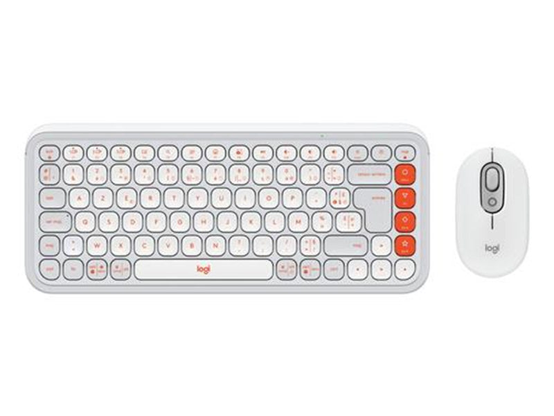 Logitech POP Icon Combo - Tastatur & Maus Set - Französisch - Weiss