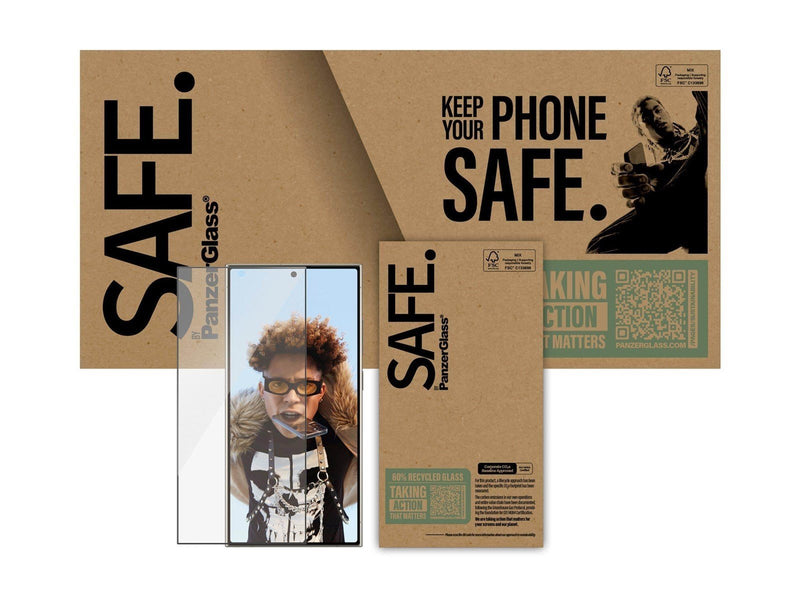 PanzerGlass SAFE. by  - screen protector for mobile phone - ultra-wide fit