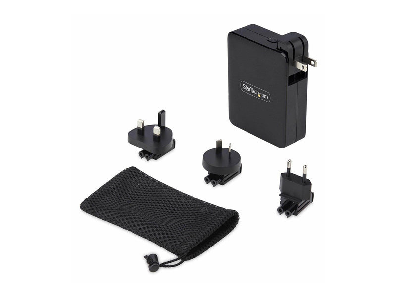 StarTech.com 140W USB-C Wall Charger USB-C/USB-A PD GaN Power Adapter power adapter - GaN technology - USB 3 x USB-C - 140 Watt