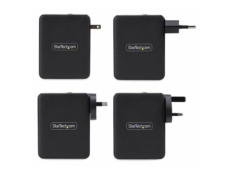 StarTech.com 140W USB-C Wall Charger USB-C/USB-A PD GaN Power Adapter power adapter - GaN technology - USB 3 x USB-C - 140 Watt