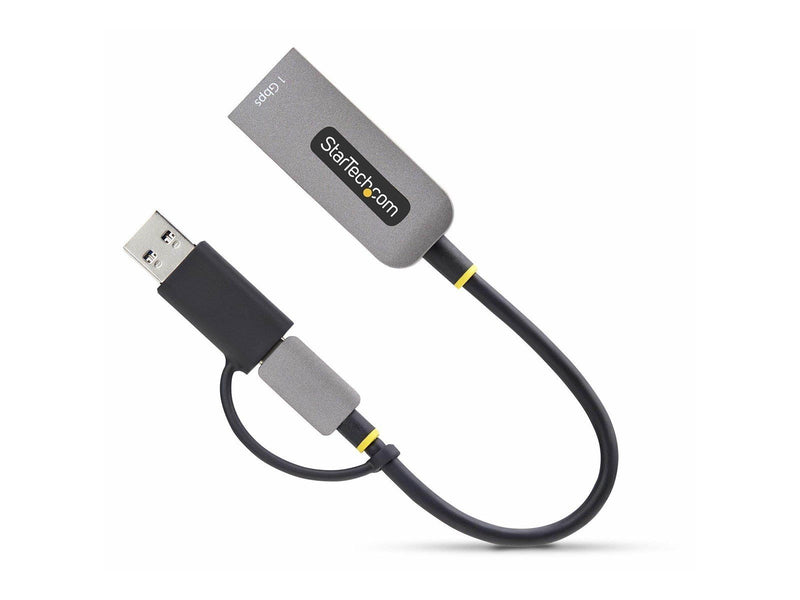StarTech.com USB-C to Ethernet Adapter w/USB-A Adapter Realtek RTL8153B - network adapter - USB-C 3.2 Gen 1 - Gigabit Ethernet
