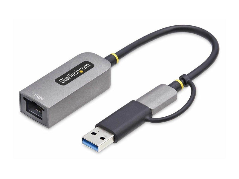 StarTech.com USB-C to Ethernet Adapter w/USB-A Adapter Realtek RTL8153B - network adapter - USB-C 3.2 Gen 1 - Gigabit Ethernet