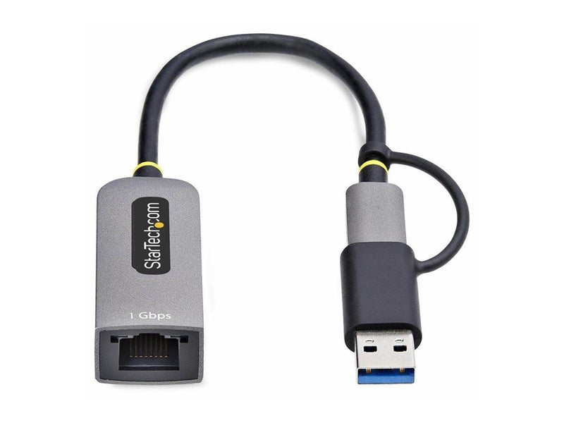 StarTech.com USB-C to Ethernet Adapter w/USB-A Adapter Realtek RTL8153B - network adapter - USB-C 3.2 Gen 1 - Gigabit Ethernet