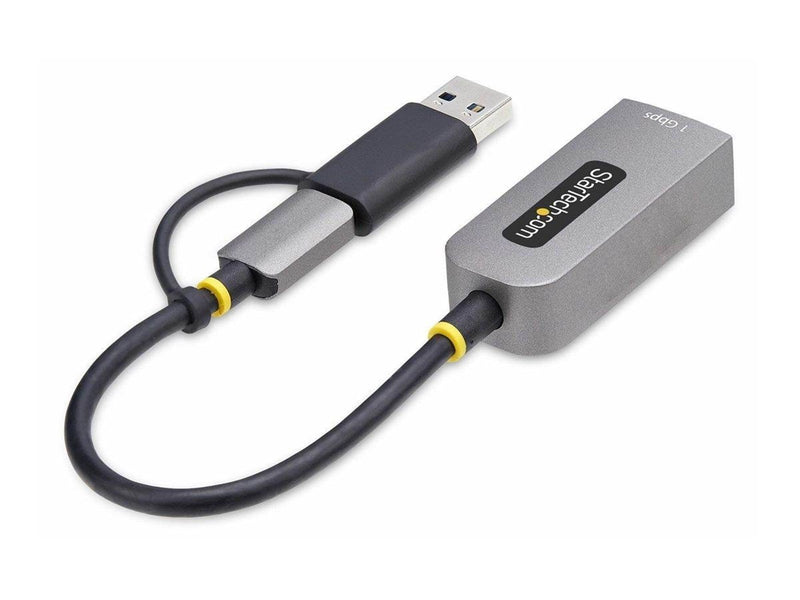 StarTech.com USB-C to Ethernet Adapter w/USB-A Adapter Realtek RTL8153B - network adapter - USB-C 3.2 Gen 1 - Gigabit Ethernet