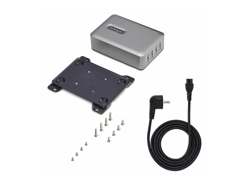 StarTech.com 4-Port USB-C Charger 240W Total Single Port 140W EPR power adapter - with surface mount bracket - 24 pin USB-C - 24