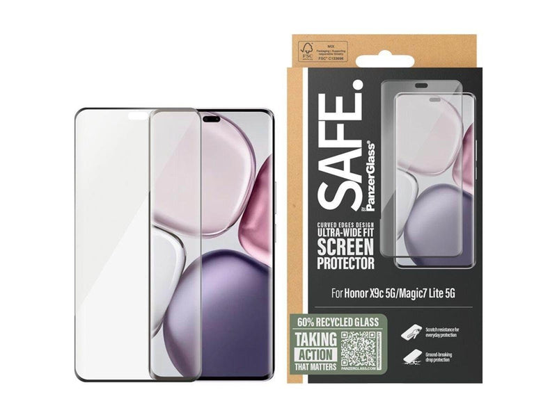 PanzerGlass SAFE. by  - screen protector for mobile phone - ultra-wide fit curved edges