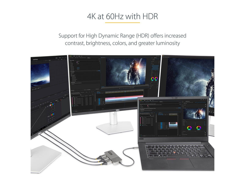 StarTech.com USB-C to Triple DisplayPort 1.4 MST Hub