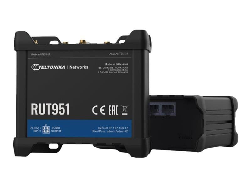 Teltonika RUT951 - wireless router - WWAN - Wi-Fi - 3G 4G - DIN rail mountable - Wireless router N Standard - 802.11n