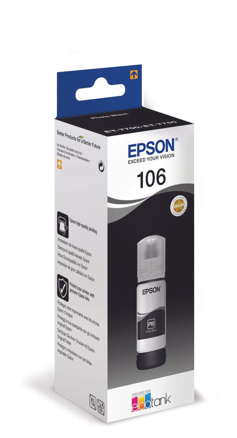 Epson Original EcoTank 106 Nachfülltinte - fotoschwarz (C13T00R140)