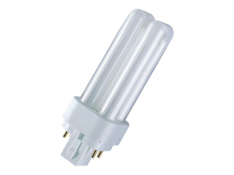 LEDVANCE Fluoreszierende Glühbirne OSRAM DULUX D/E - non-integrated compact fluorescent light bulb - shape: T12X2 - G24q-1 - 13.