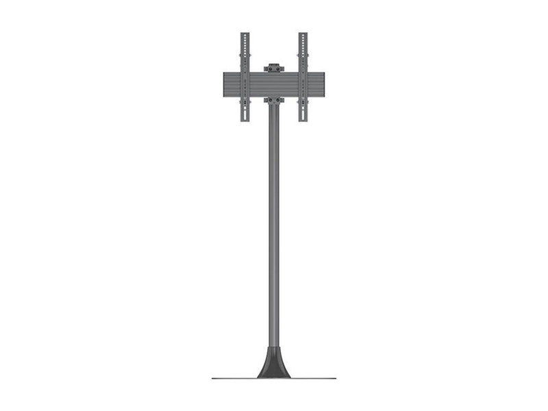 Multibrackets M stand - for 2 flat panels - single pole floorbase round B2B - black 100 kg 65" 100 x 100 mm