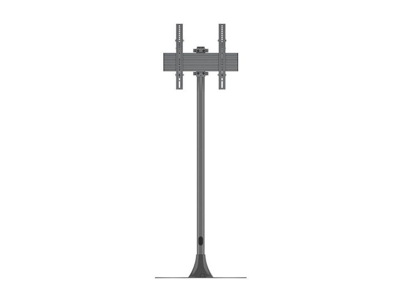 Multibrackets M stand - for 2 flat panels - single pole floorbase round B2B - black 100 kg 65" 100 x 100 mm