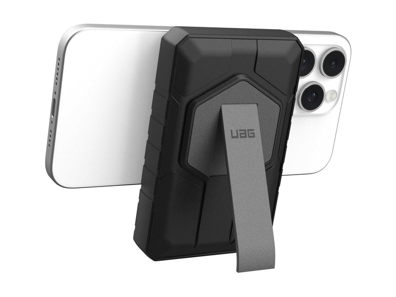 UAG wireless power bank - rugged with stand MagSafe compatible - 24 pin USB-C USB - 20 Watt Powerbank (Akku) - schwarz - 10000 m