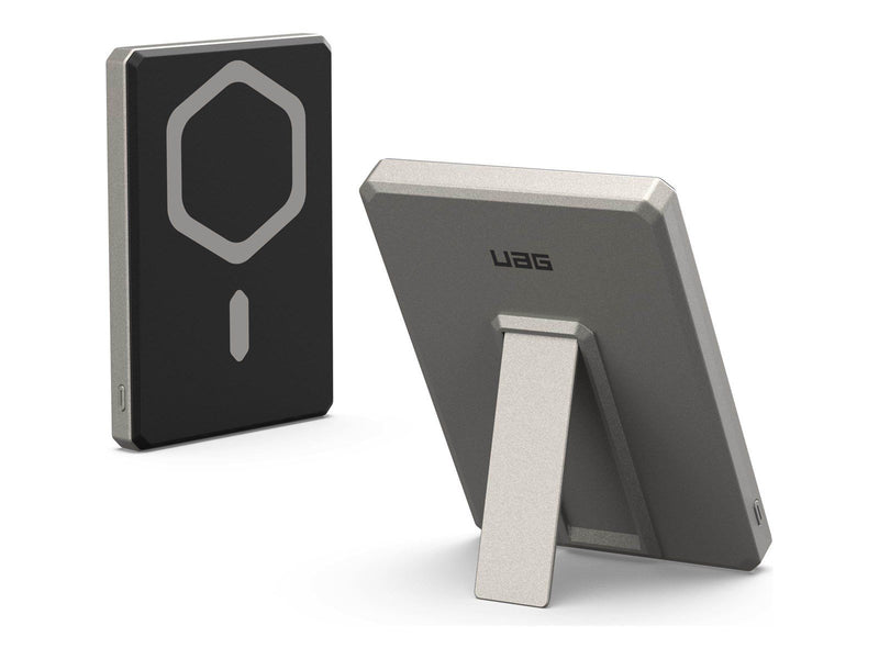 UAG wireless power bank - ultra slim with stand MagSafe compatible - 24 pin USB-C - 20 Watt Powerbank (Akku) - schwarz - 5000 mA
